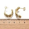 Brass Micro Pave Clear Cubic Zirconia Stud Earrings for Women EJEW-U056-02A-G-5