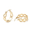 304 Stainless Steel Oval Link Chunky Hoop Earrings for Women Ion Plating(IP) EJEW-P197-06G-2