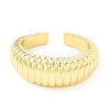 Rack Plating Brass Croissant Open Cuff Ring for Women LS-RJEW-I083-04G-2