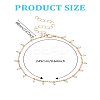 Brass Charm Anklets for Women AJEW-LP0007-14G-2