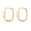 Brass Oval Hoop Earrings for Women LS-EJEW-F347-02G-01-1
