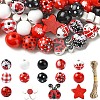 70Pcs 14 Styles Printed Wood Round Beads with 10M Jute Cord WOOD-YW0001-18-1