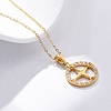 304 Stainless Steel Crystal Rhinestone Helm Pendant Necklaces LS-NJEW-Z057-02B-G-1