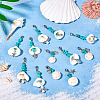 Shell & Synthetic Turquoise Pendant Deocration HJEW-TAC0057-5