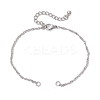 304 Stainless Steel Singapore Chain Bracelet Makings AJEW-JB01321-02-1