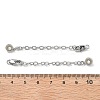 Brass Enamel ABS Imtation Pearl End with Chain KK-B129-27P-01-3