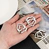 Tarnish Resistant Heart to Heart 201 Stainless Steel Pendants STAS-I032-122-4