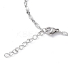 304 Stainless Steel Dapped Link Chain Bracelets for Men Women STAS-B039-06P-3
