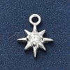 925 Sterling Silver Clear Cubic Zirconia 8-Pointed Star Charms STER-U009-06S-2