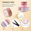 5 Rolls 5 Colors Segment Dyed Macrame Cotton Cord OCOR-TA0004-05A-4