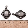 Natural Rose Quartz Rhombus Pendants G-K363-02R-12-3