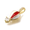 Brass Micro Pave Cubic Zirconia Pendants KK-U072-15G-2