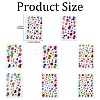 8 Sheets 4 Styles Acrylic Rhinestone Self-Adhesive Stickers AJEW-YW0001-32-3