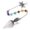 Natural Quartz Crystal Pointed Hexagonal Cone Dowsing Pendulums G-Q184-03H-AS-2
