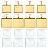 8Pcs 2 Styles 304 Stainless Steel Pendant Cabochon Settings STAS-YW0003-50-1
