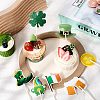 Saint Patrick's Day Clover Paper Cake Toppers AJEW-WH20022-29A-3