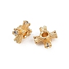 Brass Micro Pave Cubic Zirconia Beads KK-K407-11G-2
