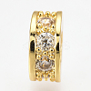 Brass Micro Pave Cubic Zirconia Beads ZIRC-Q013-141G-2