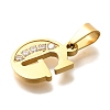 Ion Plating(IP) 304 Stainless Steel Rhinestone Pendants STAS-U035-01G-G-2