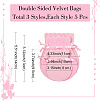 15Pcs 3 Styles Double Sided Velvet Bags TP-YW0001-07A-3