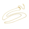 Brass Cable Chain Necklaces X-NJEW-K123-05G-2