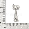 Brass Micro Pave Clear Cubic Zirconia Pendants KK-D228-02P-01-3