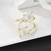 Natural Fluorite Cuff Rings RJEW-B122-02G-06-2