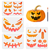 MAYJOYDIY US 1 Set Halloween Pumpkin Face PET Hollow Out Drawing Painting Stencils DIY-MA0001-27-1