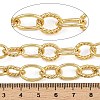 Brass Textured Oval Link Chains CHC-L054-17G-2