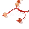 Natural Red Aventurine Braided Bead Bracelets for Women Men BJEW-JB08930-07-6