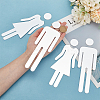 Acrylic TOILET Sign Stickers DIY-WH0569-66B-01-3
