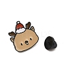 Christmas Theme Zinc Alloy Enamel Pin Brooch for Backpack Clothes JEWE-R003-01EB-02-3