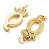 Brass Micro Pave Clear Cubic Zirconia Pendants KK-G498-01Q-02-2