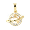 Brass Micro Pave Cubic Zirconia Pendants KK-D357-16D-G-1