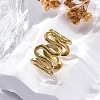 Wave 304 Stainless Steel Finger Rings for Women RJEW-F174-06G-4