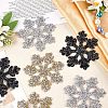 Christmas Snowflake Rhinestone Patches DIY-FG0001-72-5