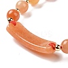 Natural Red Aventurine Braided Bead Bracelets for Women Men BJEW-JB08930-07-5
