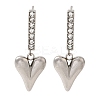 304 Stainless Steel Inlay Rhinestone Stud Earrings for Women EJEW-M024-06C-P-1