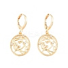 Clear Cubic Zirconia Abstract Face Dangle Leverback Earrings EJEW-N012-59-2