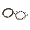 Wood Beaded Bracelet Sets BJEW-JB08349-4