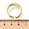 Brass Micro Pave Cubic Zirconia Open Cuff Rings RJEW-D313-11PG-5