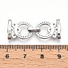 925 Sterling Silver Micro Pave Clear Cubic Zirconia Fold Over Clasps STER-T008-01P-3