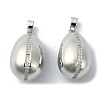 Brass Micro Pave Cubic Zirconia Pendants KK-D094-01P-1