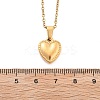304 Stainless Steel Heart Pendant Necklaces for Women NJEW-S439-03A-G-5