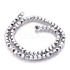 Electroplated Non-magnetic Synthetic Hematite Beads Strands G-P392-J06-1