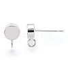 Brass Stud Earring Findings KK-T038-293S-2