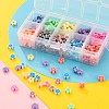 300Pcs 10 Colors Handmade Flower Printed Polymer Clay Beads CLAY-LS0001-08-6