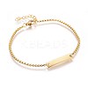 Ion Plating(IP) 304 Stainless Steel ID Bracelets BJEW-L637-10-G-1