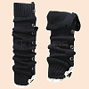 Acrylic Fiber Knit Socks with Button AJEW-WH20080-20B-6
