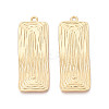 Rack Plating Textured Alloy Pendants PALLOY-T095-17G-1